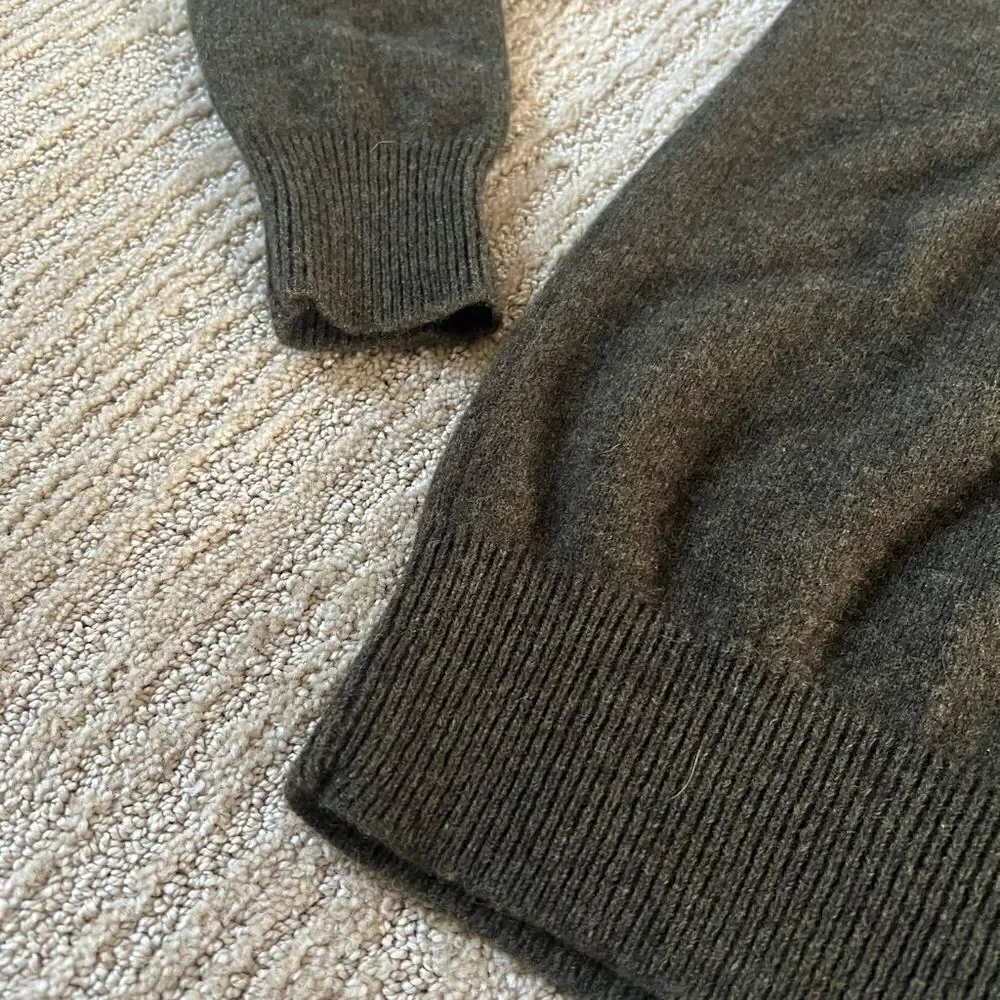 J. Crew Mens Green Cowl neck Sweater